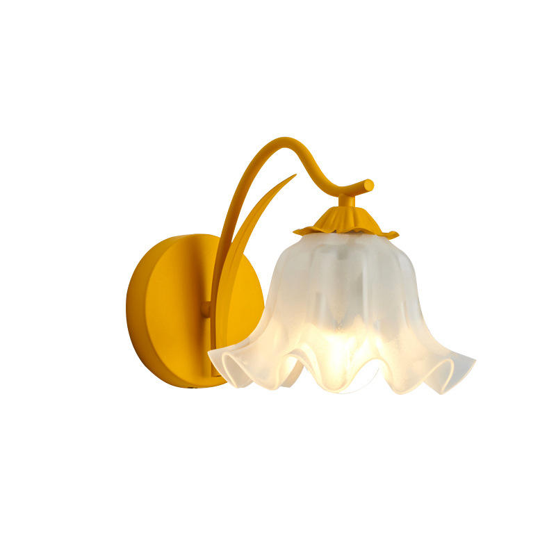 Retro Wandlamp Acryl Kap - Elegante Bloem Michela
