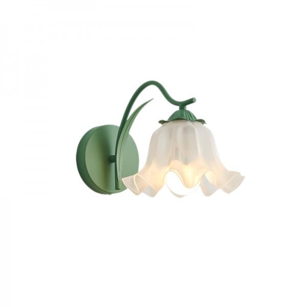 Retro Wandlamp Acryl Kap - Elegante Bloem Michela