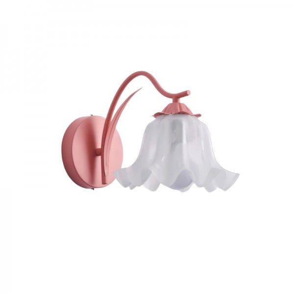 Retro Wandlamp Acryl Kap - Elegante Bloem Michela
