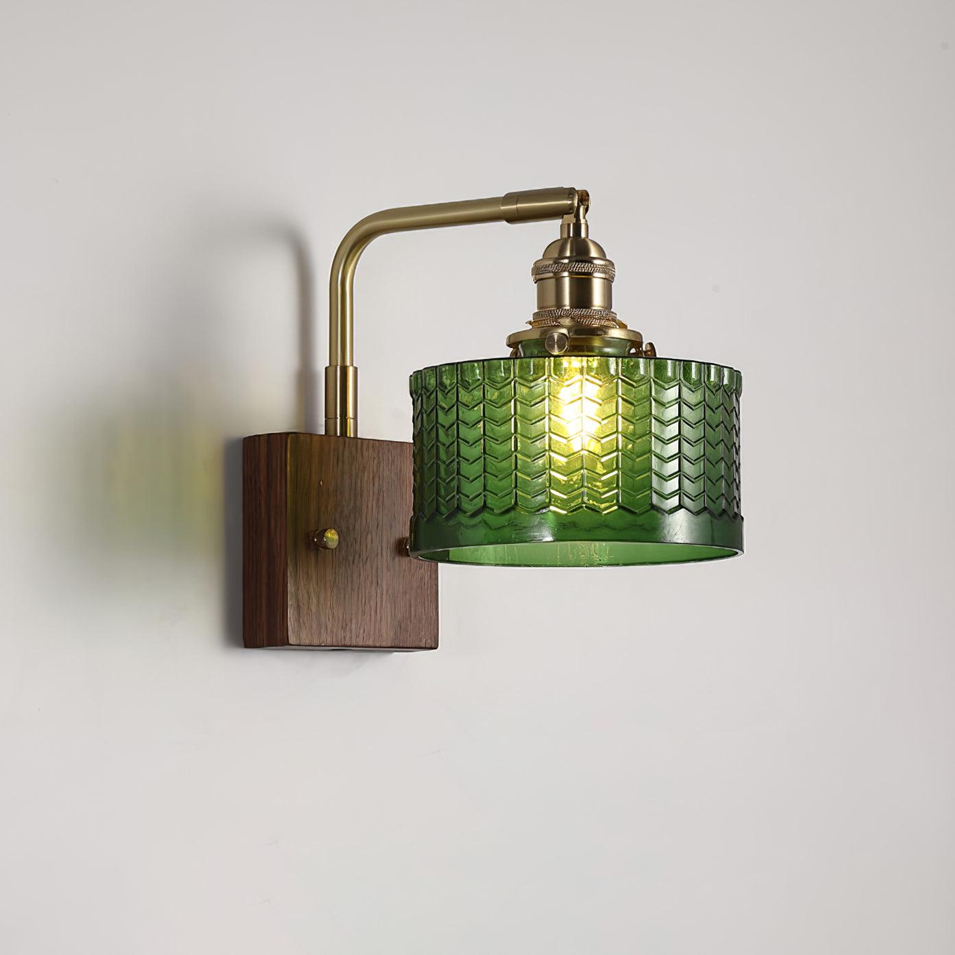 Rustieke Wandlamp Groen Glas - Martín Elegantie