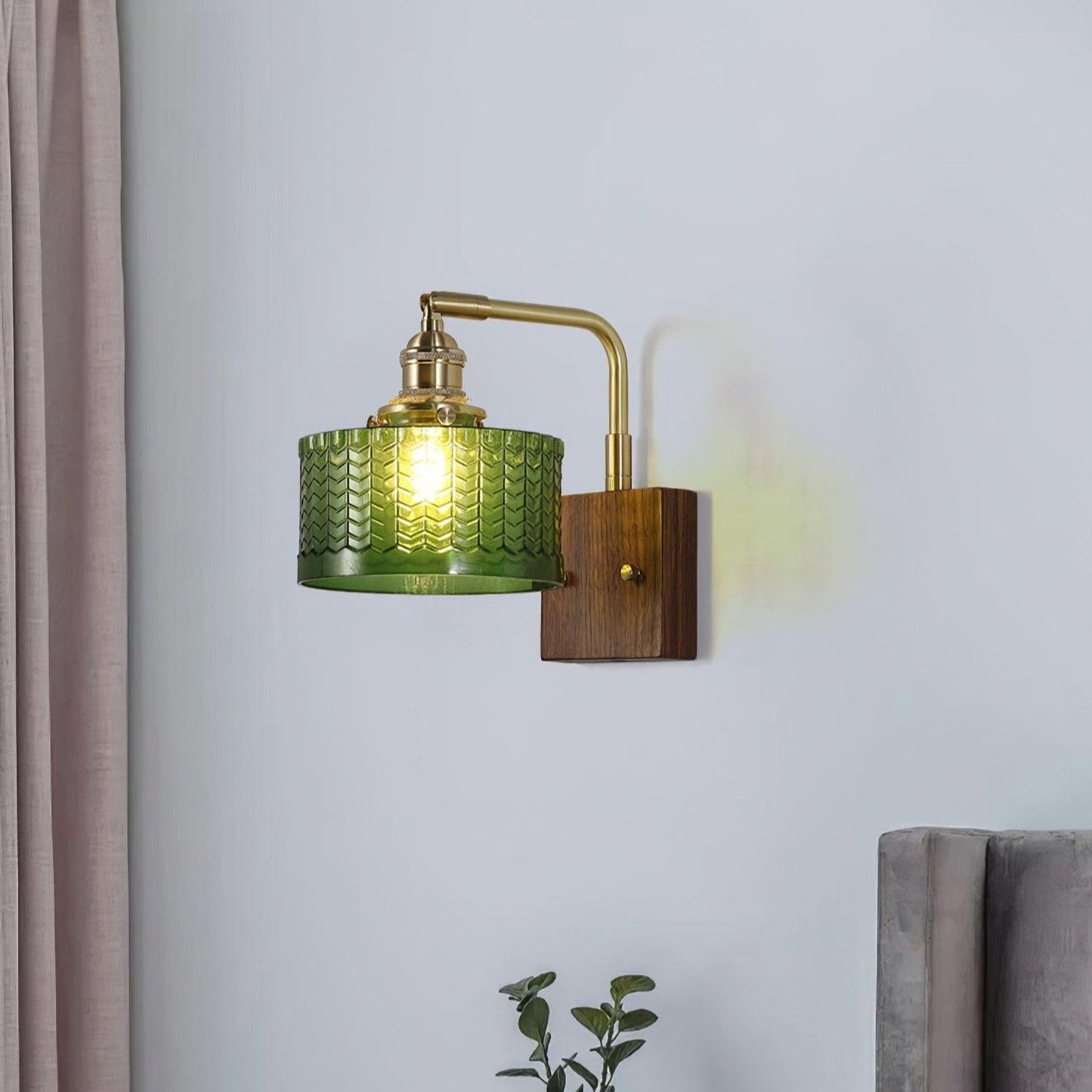 Rustieke Wandlamp Groen Glas - Martín Elegantie