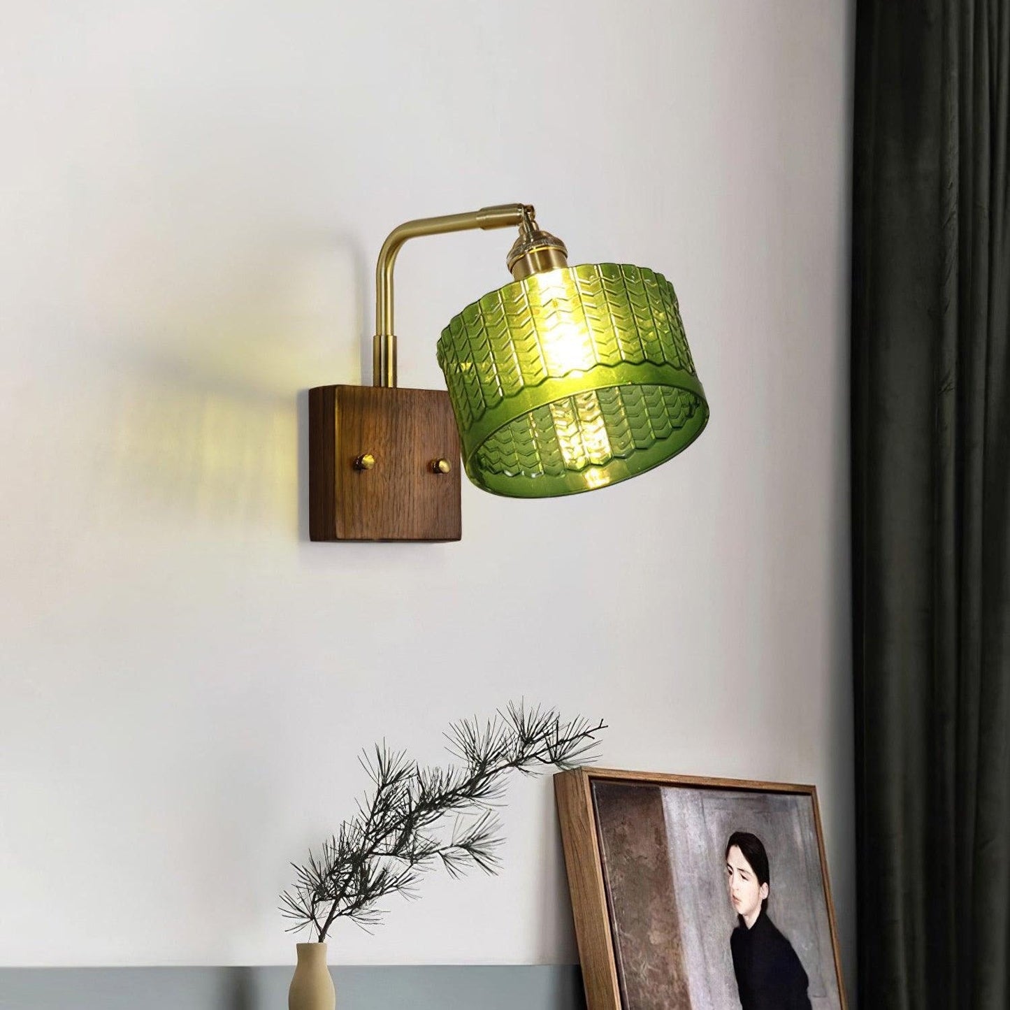 Rustieke Wandlamp Groen Glas - Martín Elegantie