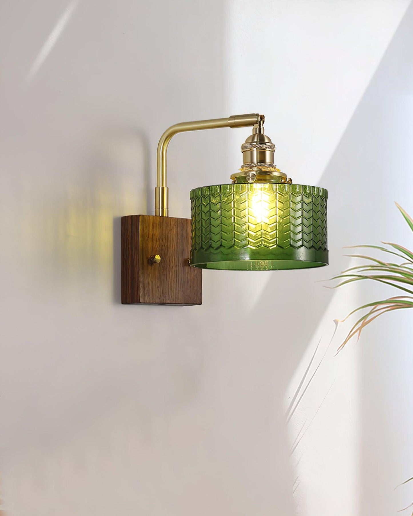 Rustieke Wandlamp Groen Glas - Martín Elegantie