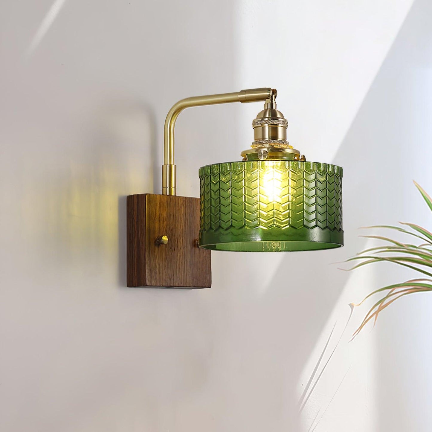 Rustieke Wandlamp Groen Glas - Martín Elegantie