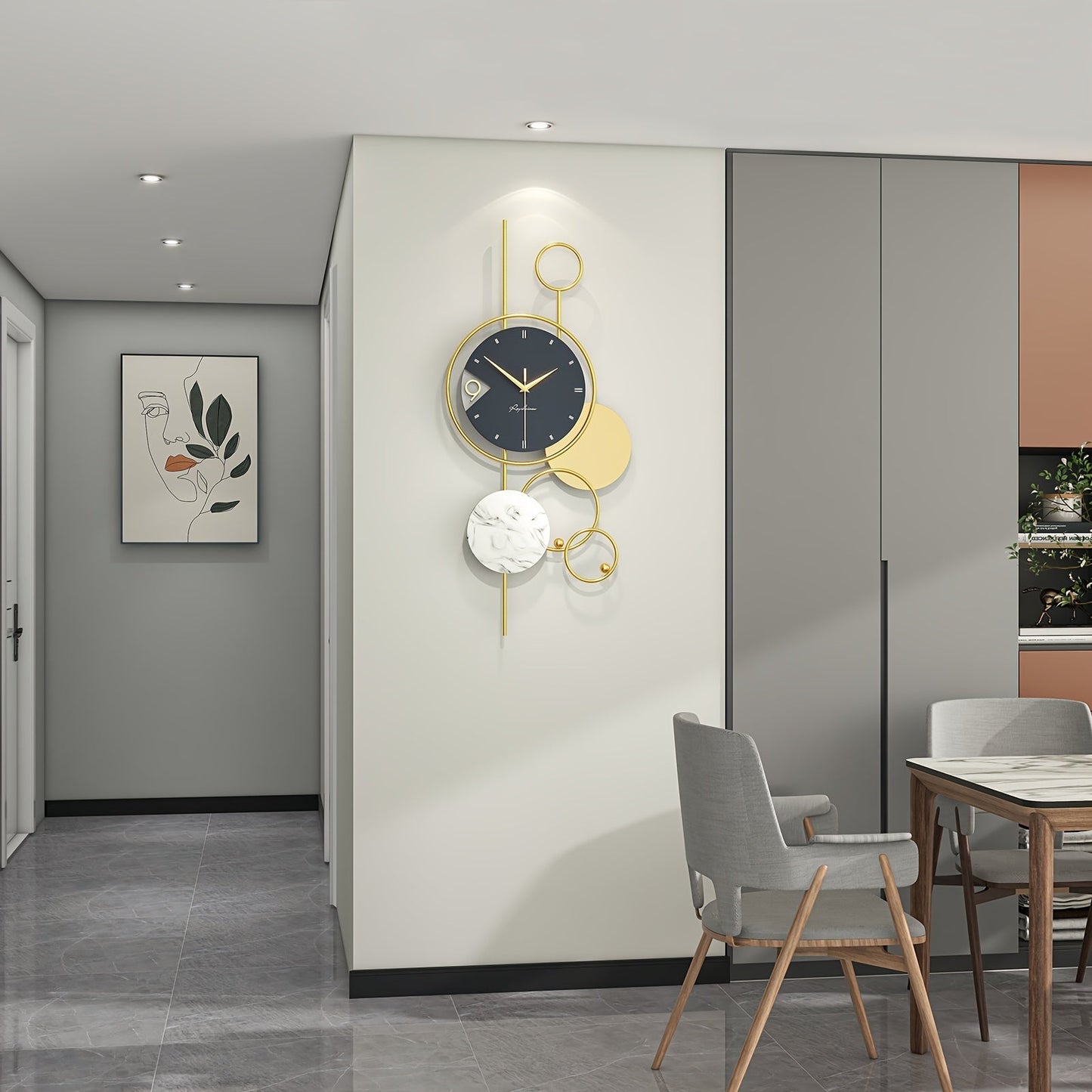 Stille Wandklok Uniek Ontwerp - Fifties Moderne Klok