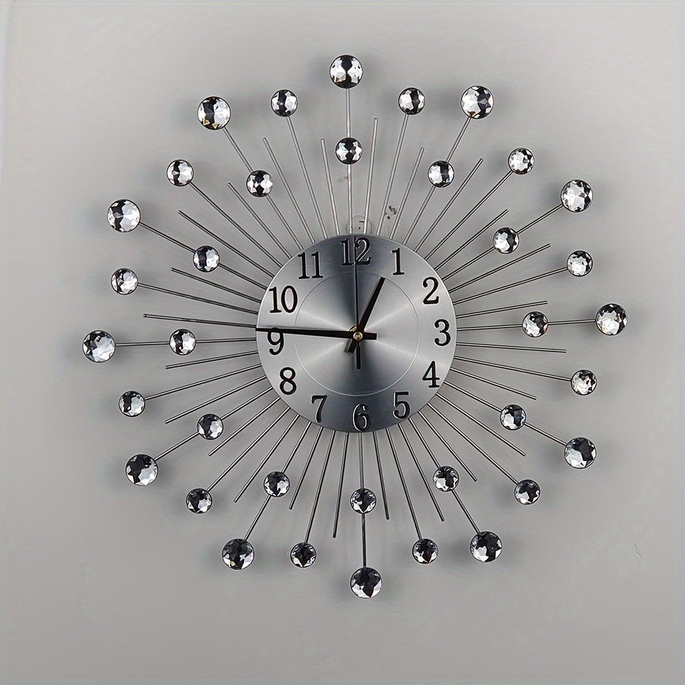 Stille Wandklok met Kristallen - Cobalto Elegante Decoratie