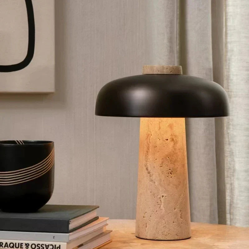 Travertin Tafellamp Natuurlijke - Scandinavisch Design Charles