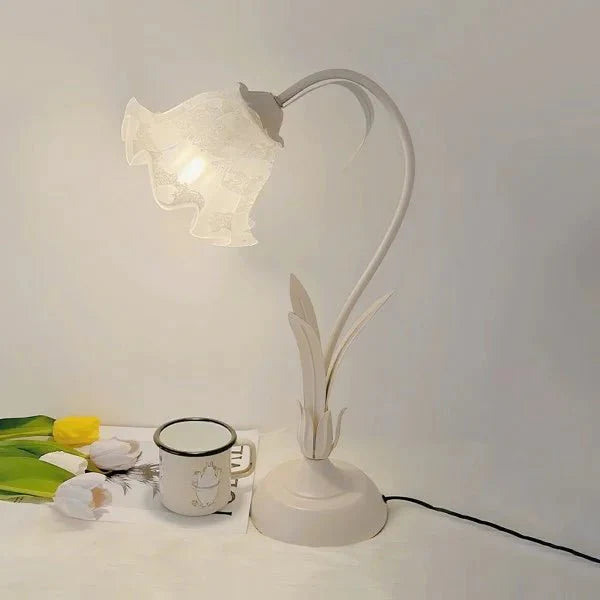 Vintage Bloem Tafellamp Verstelbare Arm - Bartolomeo