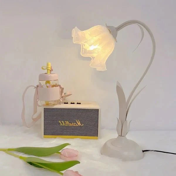 Vintage Bloem Tafellamp Verstelbare Arm - Bartolomeo