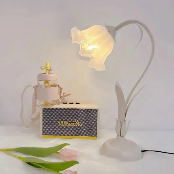 Vintage Bloem Tafellamp Verstelbare Arm - Bartolomeo