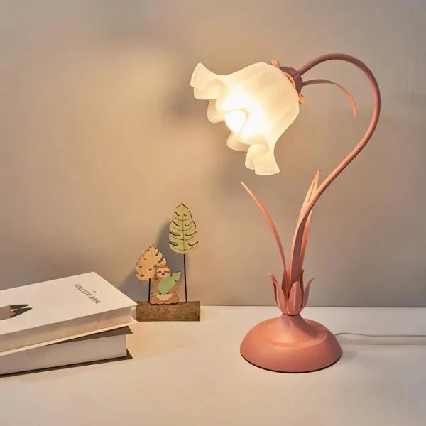 Vintage Bloem Tafellamp Verstelbare Arm - Bartolomeo