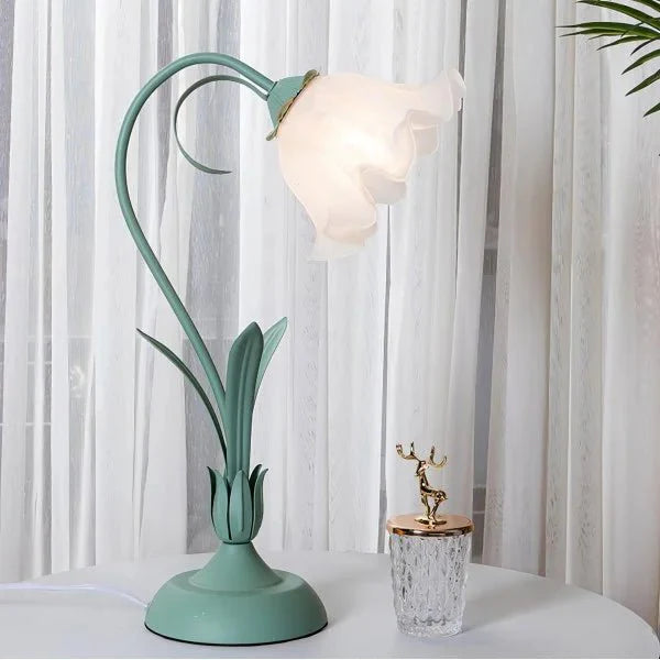 Vintage Bloem Tafellamp Verstelbare Arm - Bartolomeo