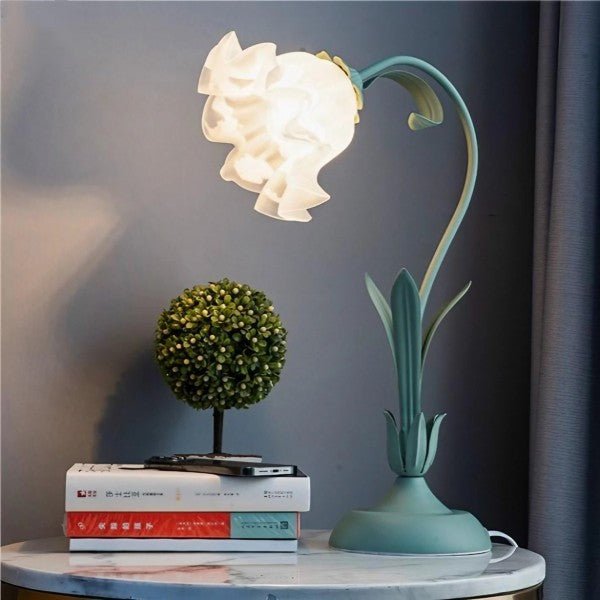 Vintage Bloem Tafellamp Verstelbare Arm - Bartolomeo