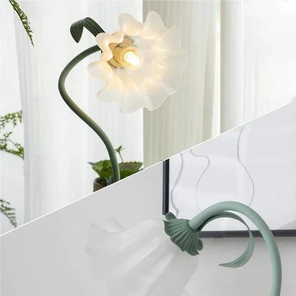 Vintage Bloem Tafellamp Verstelbare Arm - Bartolomeo