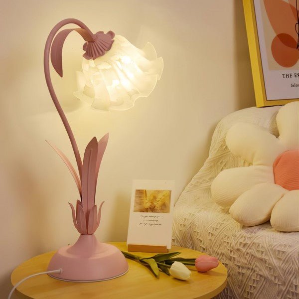 Vintage Bloem Tafellamp Verstelbare Arm - Bartolomeo