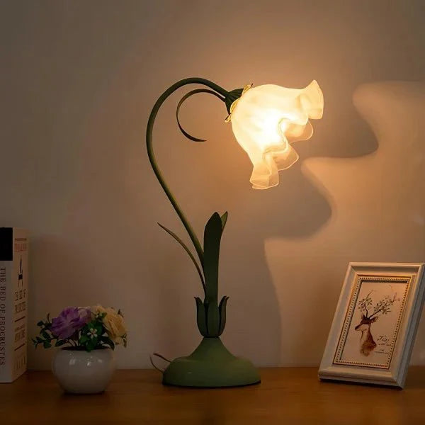 Vintage Bloem Tafellamp Verstelbare Arm - Bartolomeo