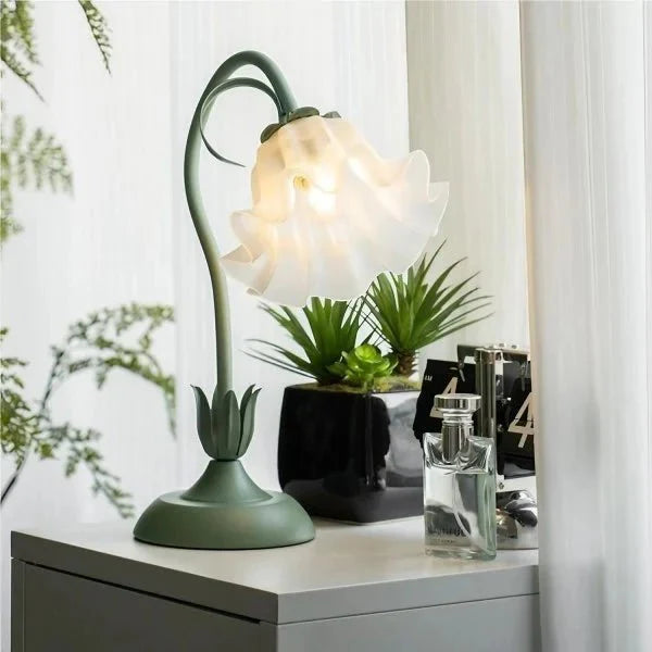 Vintage Bloem Tafellamp Verstelbare Arm - Bartolomeo