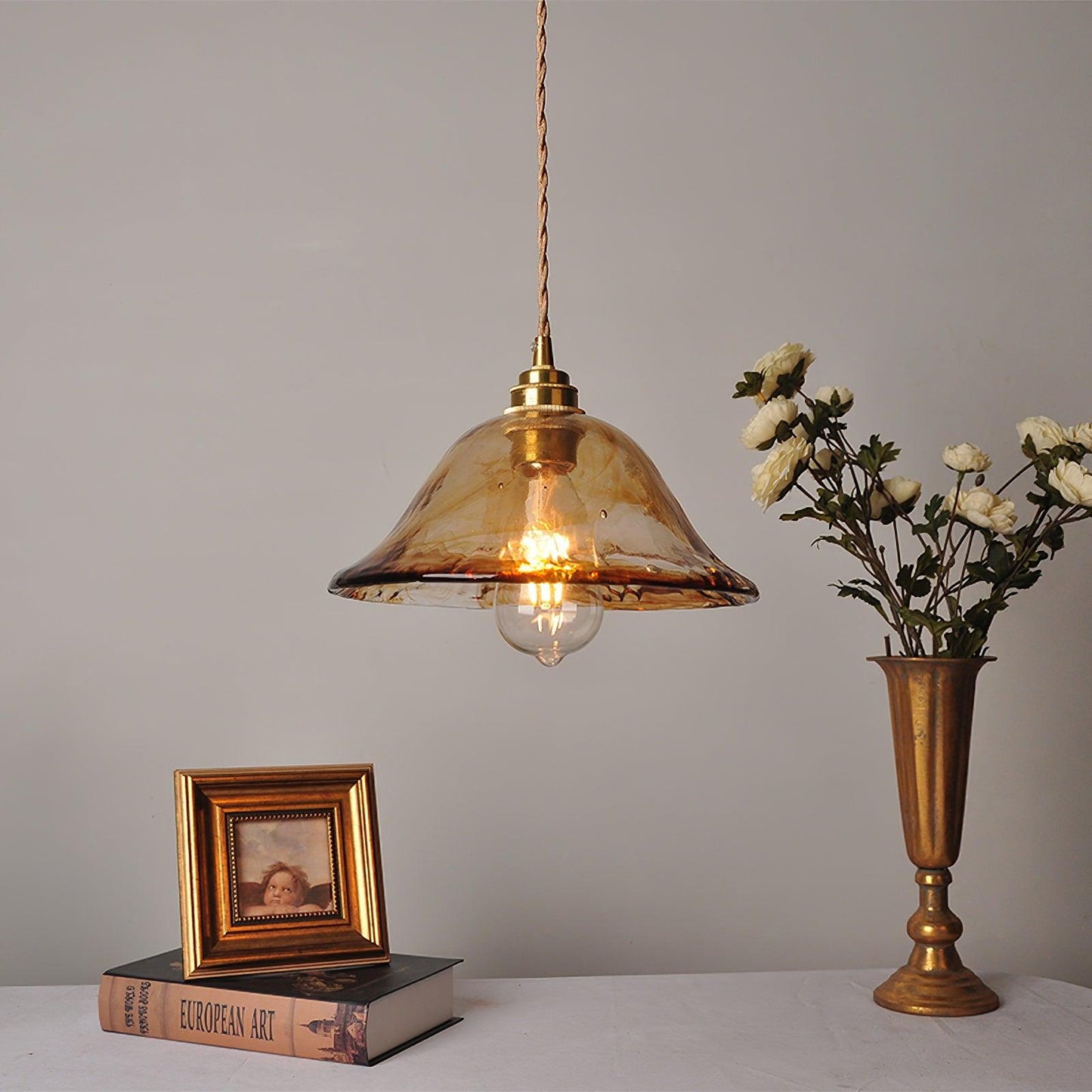 Vintage Hanglamp Glas - Elegantie Javier