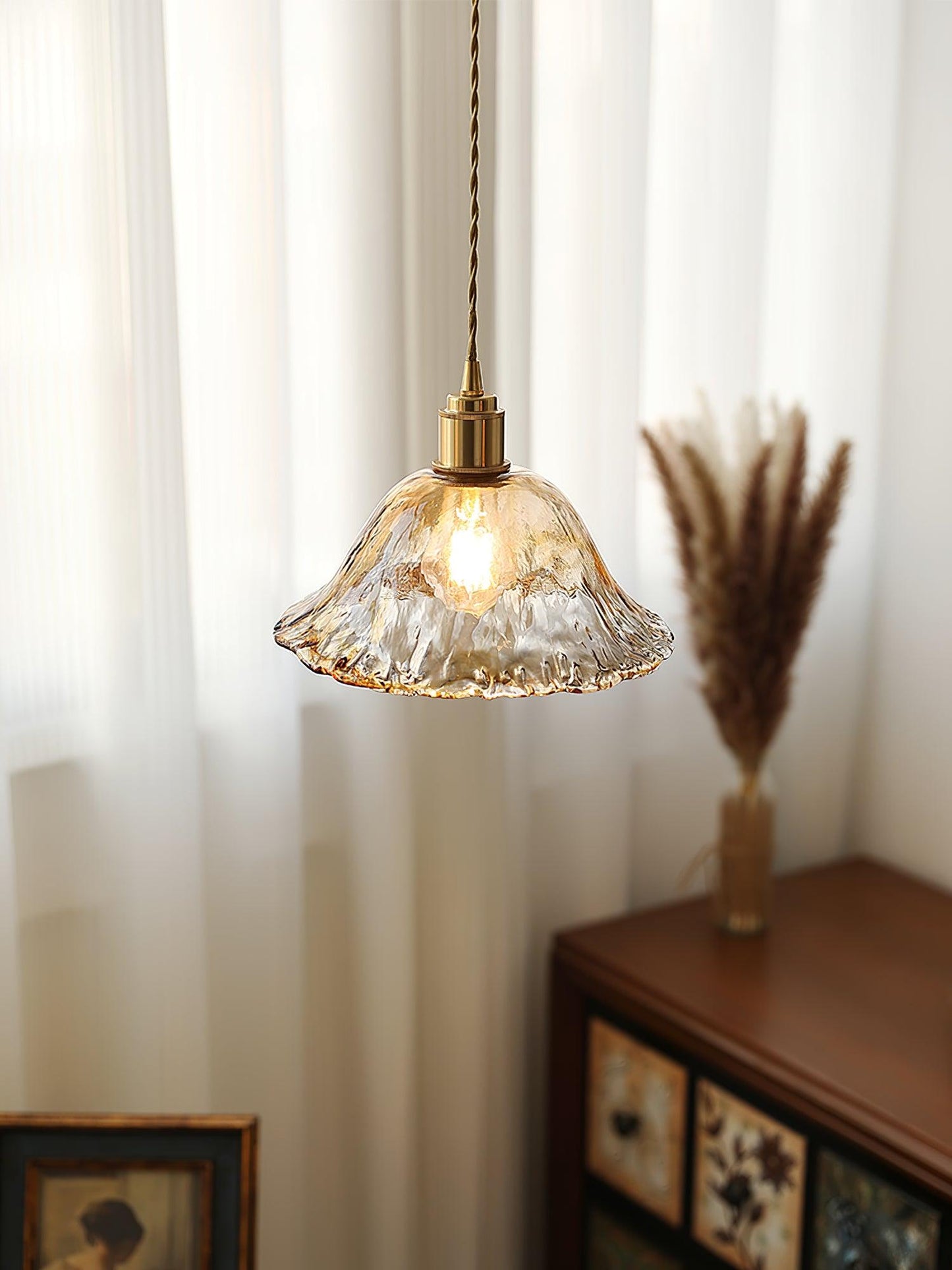 Vintage Hanglamp Glas - Elegantie Javier