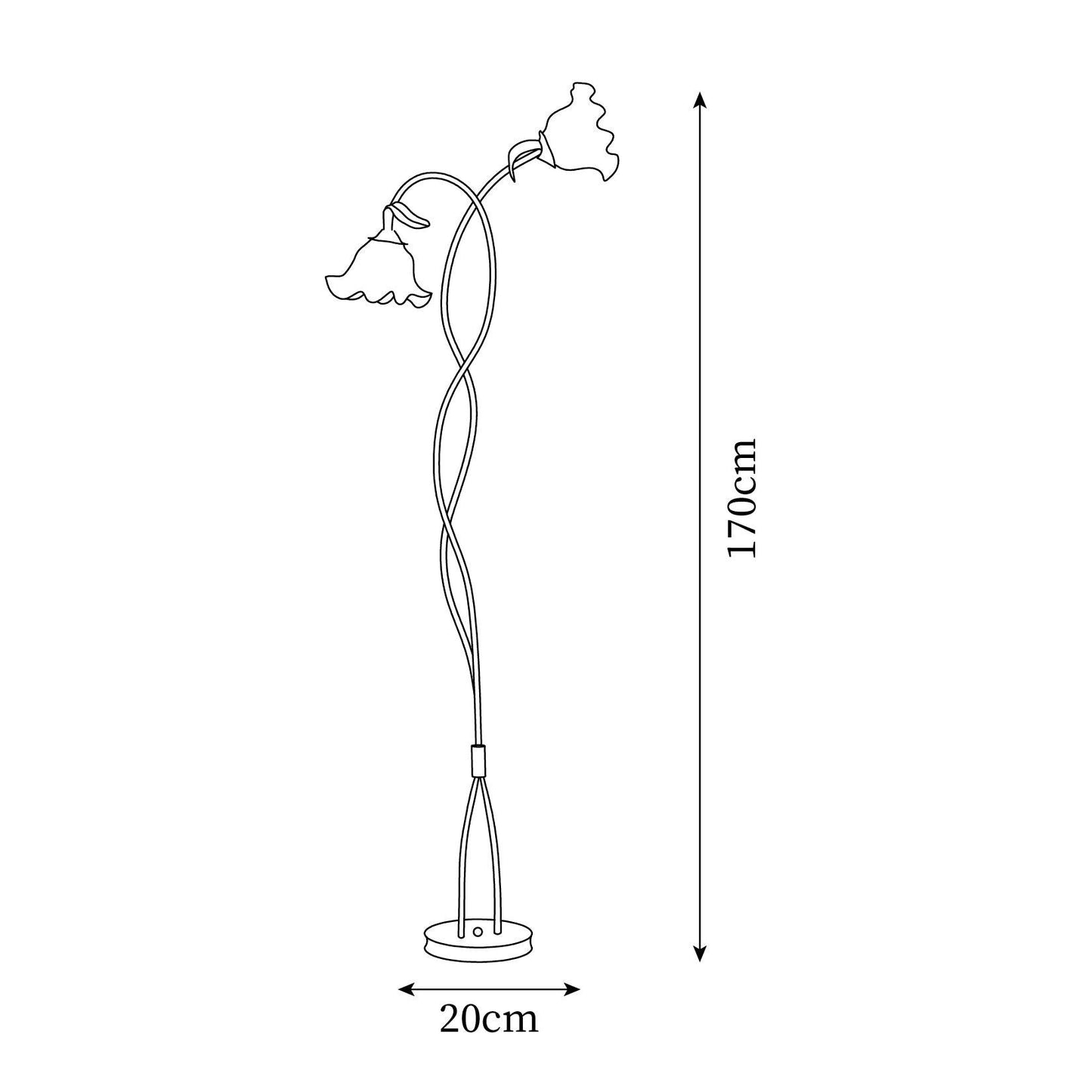 Vloerlamp met Bloemenpatroon - Uniek Design Armando