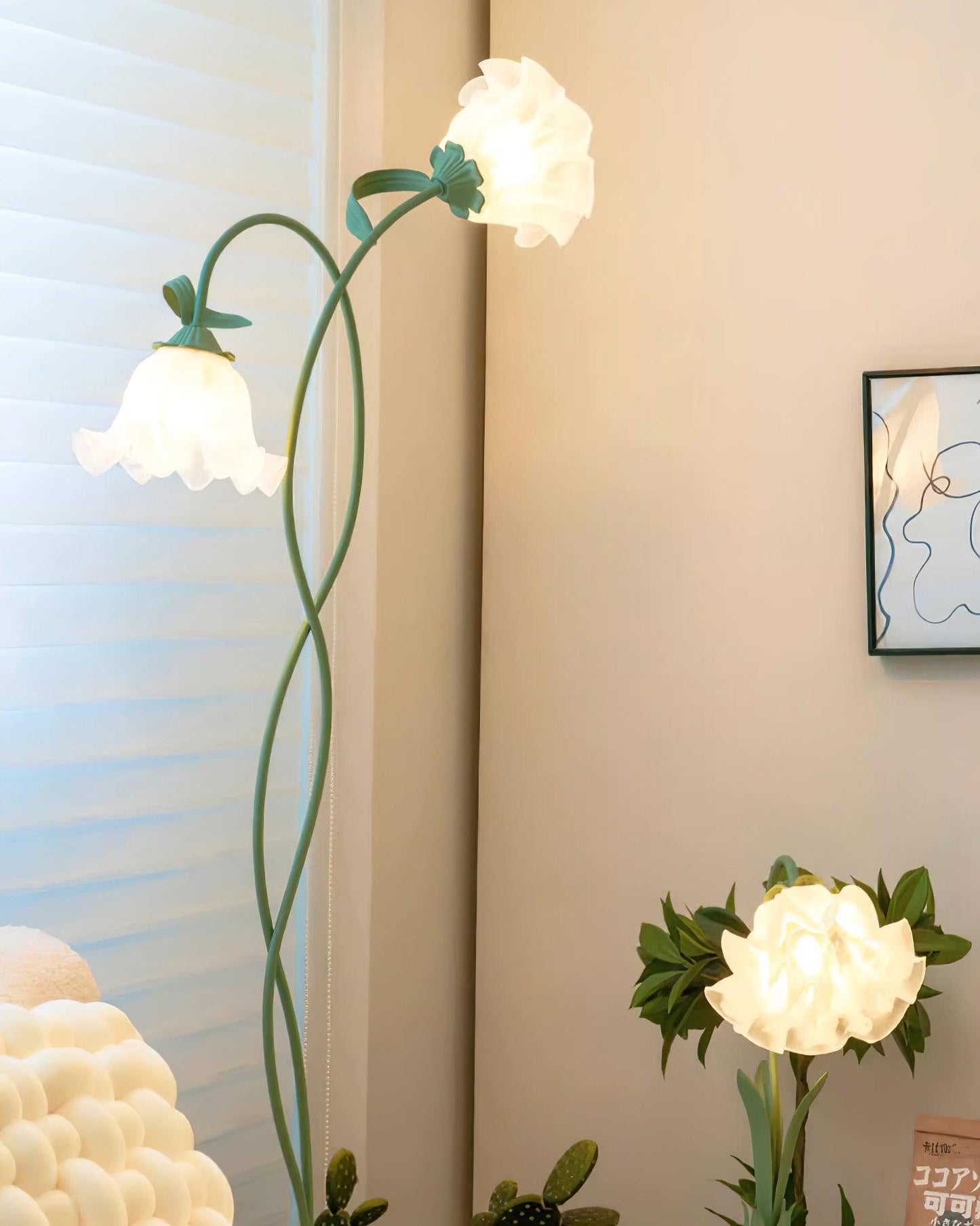 Vloerlamp met Bloemenpatroon - Uniek Design Armando