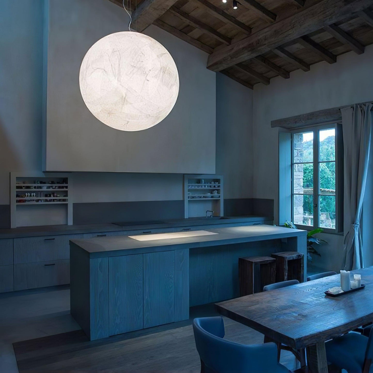Zijde Hanglamp Verstelbare Kabel - Maanlicht Design Jorge