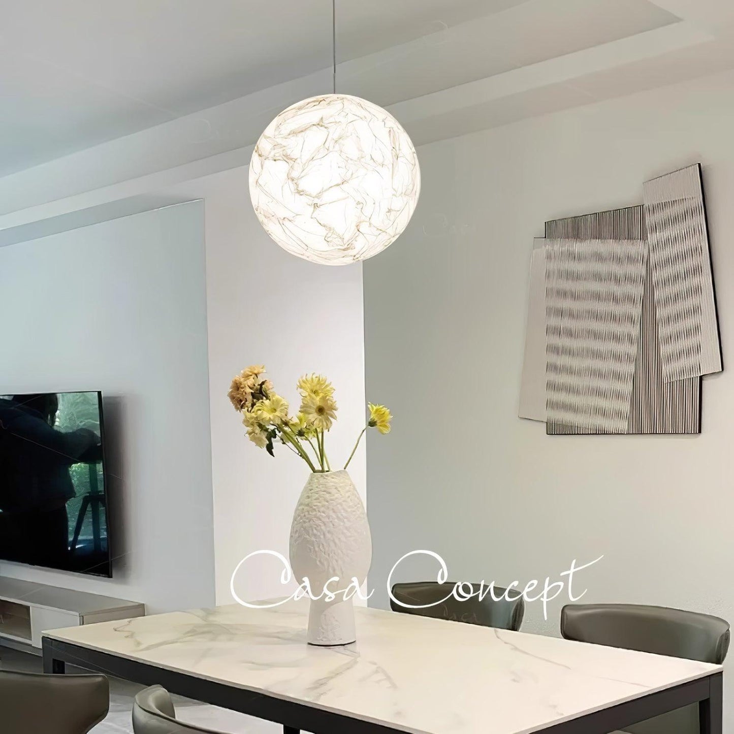 Zijde Hanglamp Verstelbare Kabel - Maanlicht Design Jorge