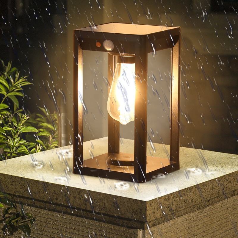 Zonne-energie Buitenlamp met Sensor - Prismatica Pilaren