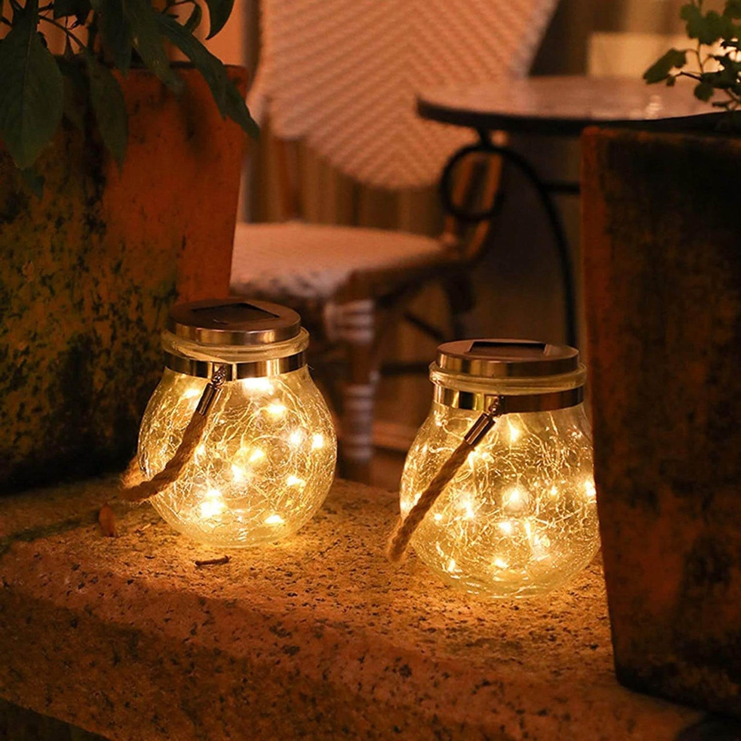 Zonne-energie Tuinlamp Uniek Ontwerp - Aitor Glazen Lamp