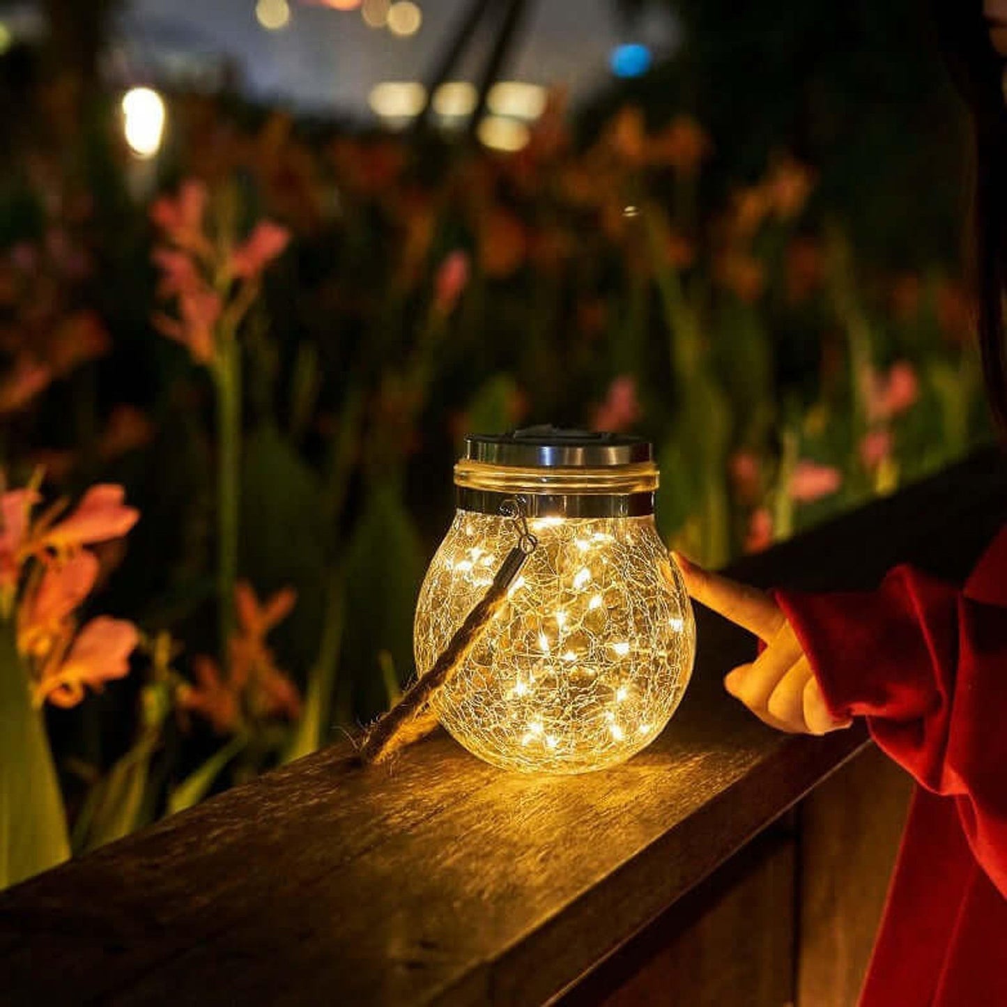 Zonne-energie Tuinlamp Uniek Ontwerp - Aitor Glazen Lamp