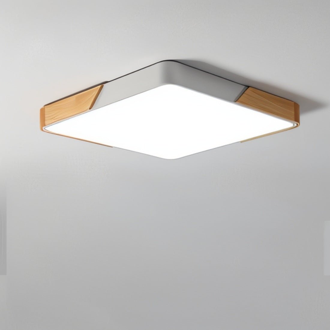 Dimbare LED Plafondlamp Hout en Metaal - Orlando