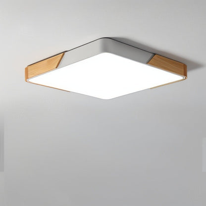 Dimbare LED Plafondlamp Hout en Metaal - Orlando