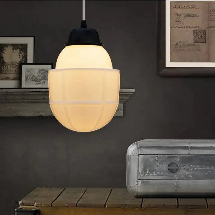 Geometrische Melkglas Hanglamp - Vintage Ismael