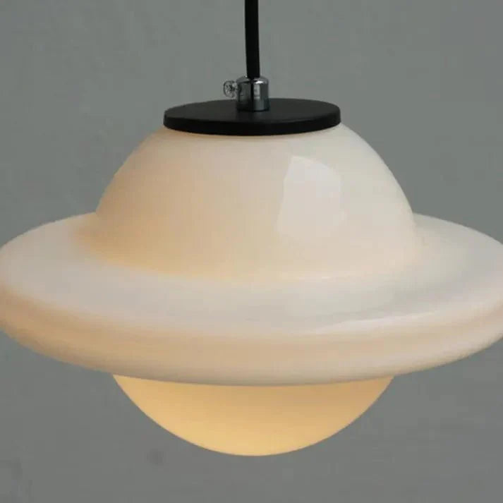 Geometrische Melkglas Hanglamp - Vintage Ismael