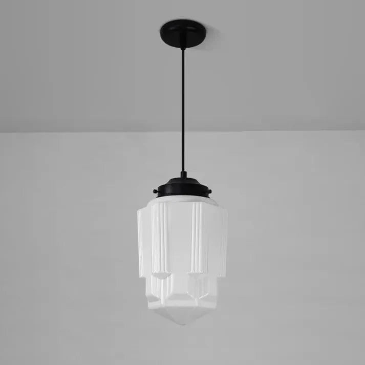 Geometrische Melkglas Hanglamp - Vintage Ismael