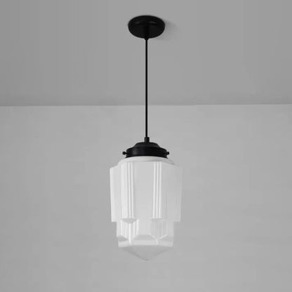 Geometrische Melkglas Hanglamp - Vintage Ismael