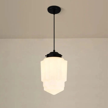 Geometrische Melkglas Hanglamp - Vintage Ismael