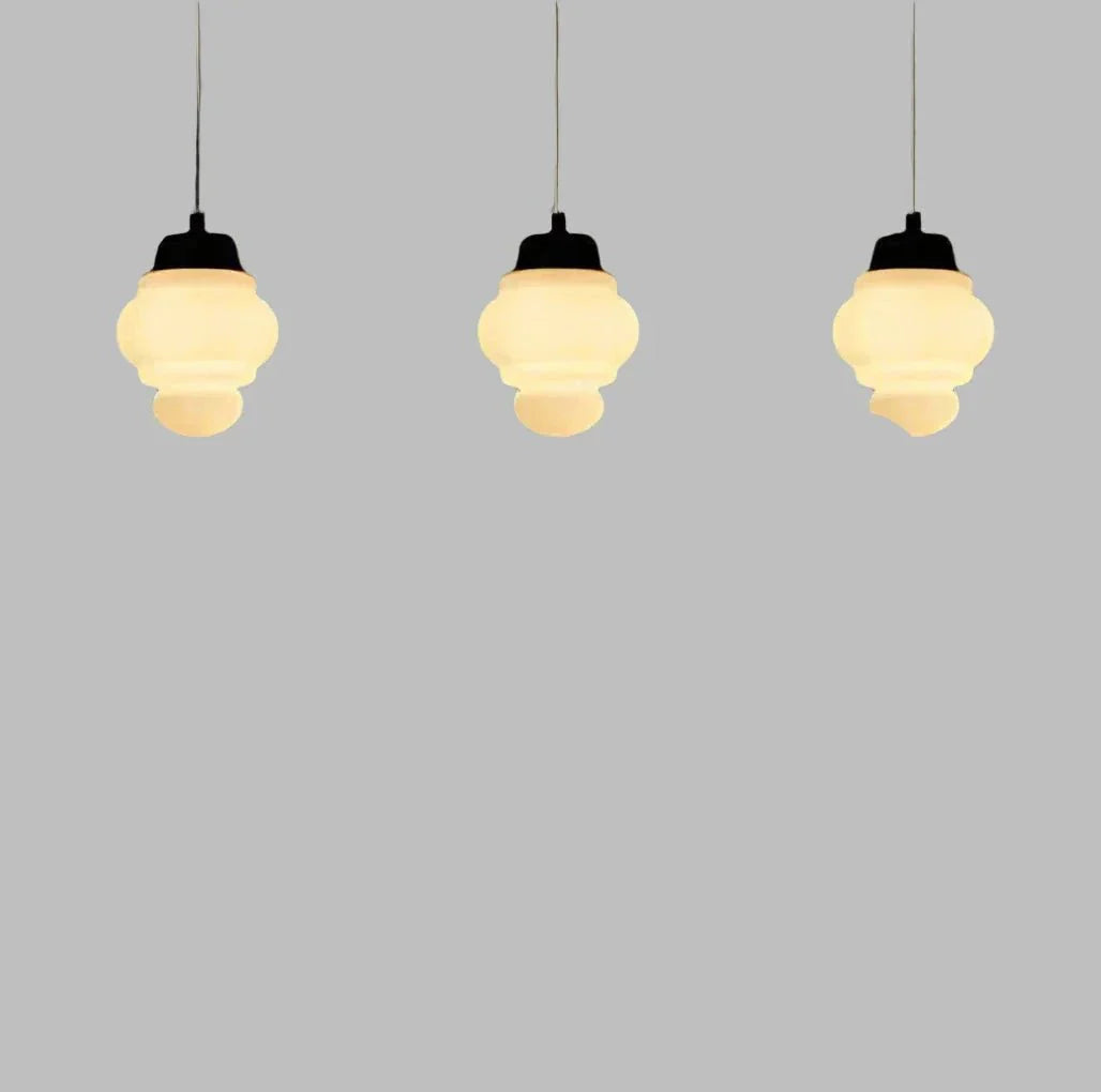 Geometrische Melkglas Hanglamp - Vintage Ismael