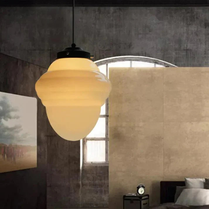 Geometrische Melkglas Hanglamp - Vintage Ismael
