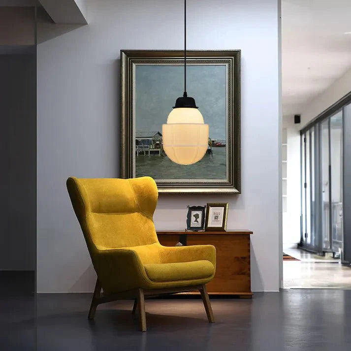 Geometrische Melkglas Hanglamp - Vintage Ismael
