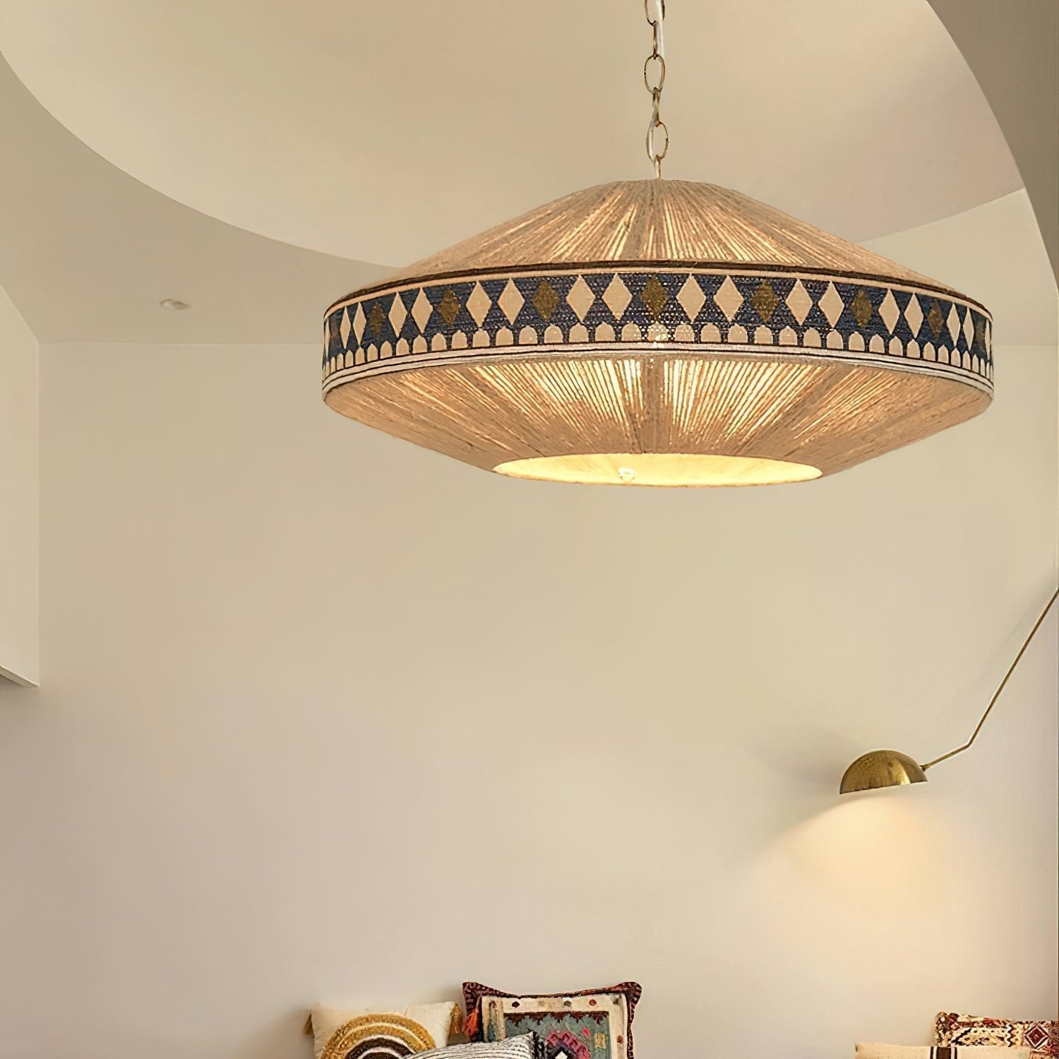Geweven Hanglamp Verstelbare Hoogte - Juan Bohemian Lamp