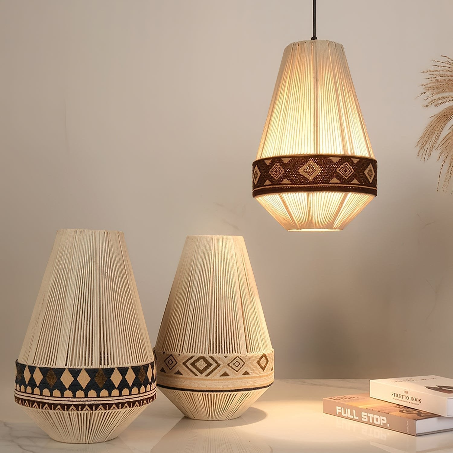 Geweven Hanglamp Verstelbare Hoogte - Juan Bohemian Lamp