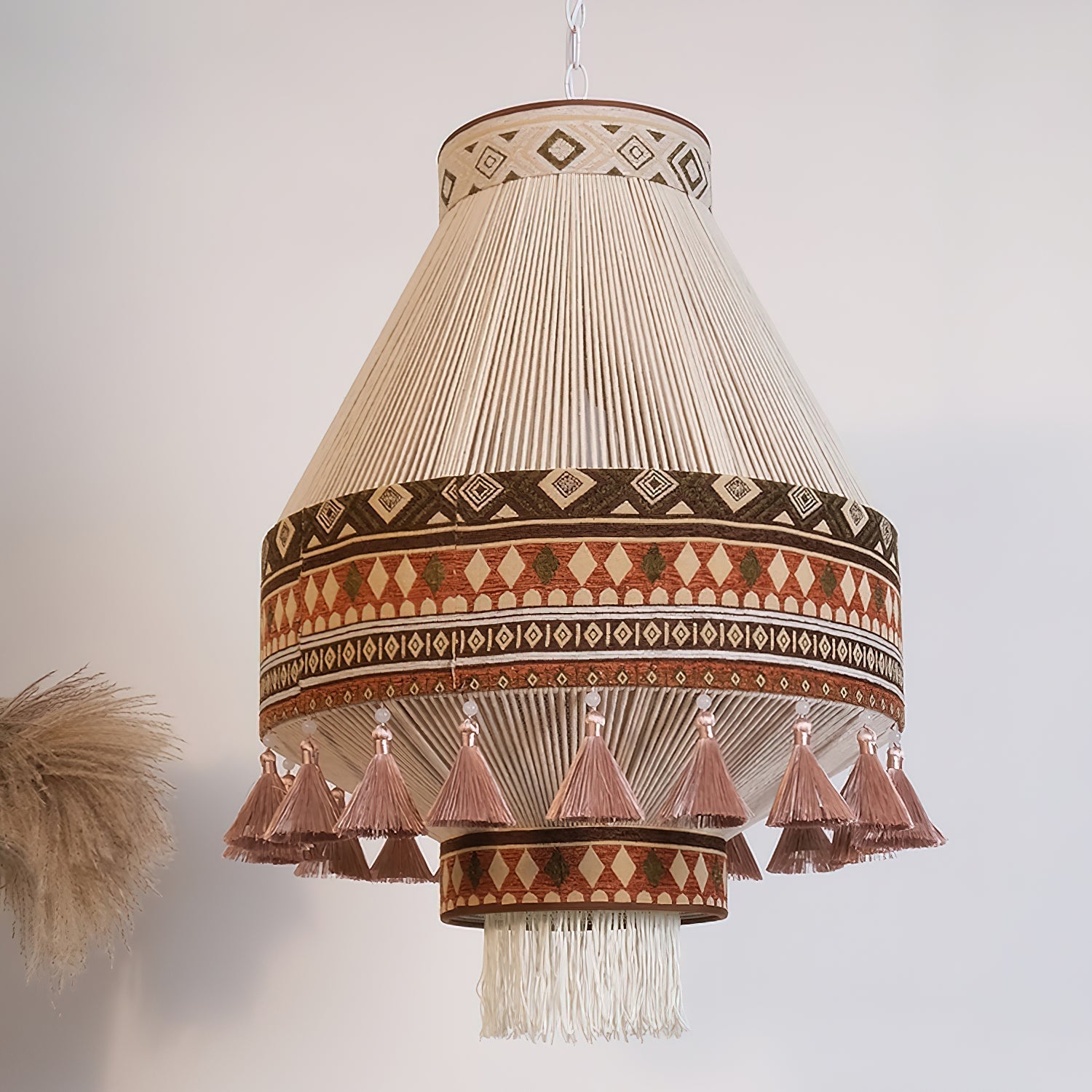 Geweven Hanglamp Verstelbare Hoogte - Juan Bohemian Lamp