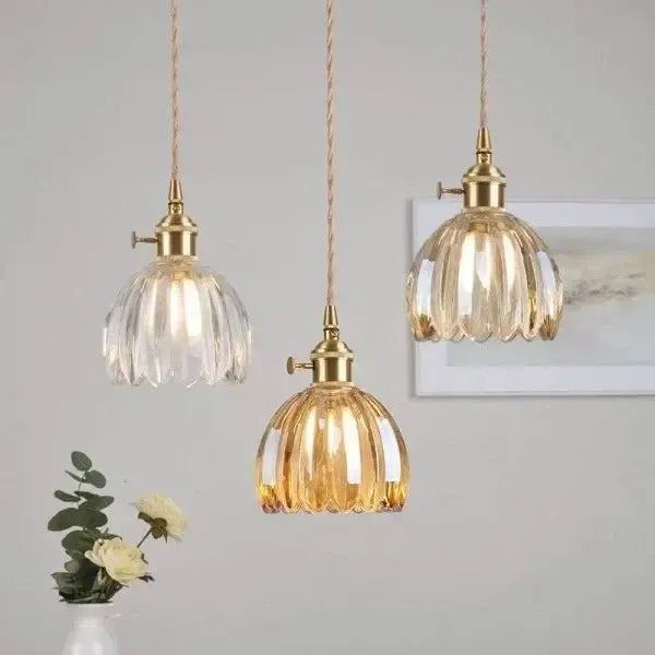 Piero Elegante Glazen Bloem Hanglamp