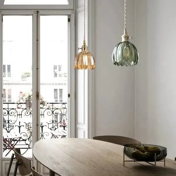 Piero Elegante Glazen Bloem Hanglamp