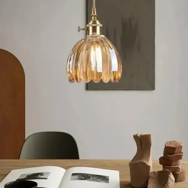 Piero Elegante Glazen Bloem Hanglamp