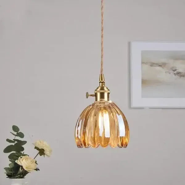 Piero Elegante Glazen Bloem Hanglamp