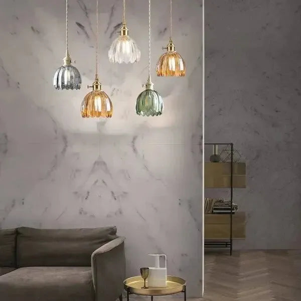 Piero Elegante Glazen Bloem Hanglamp