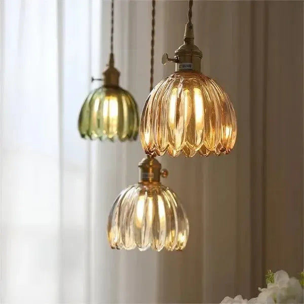 Piero Elegante Glazen Bloem Hanglamp
