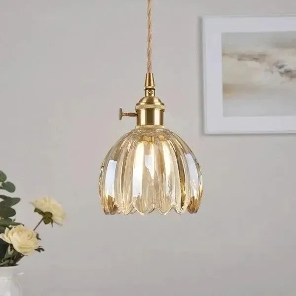 Piero Elegante Glazen Bloem Hanglamp